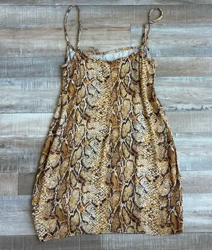 Reformation  Vivette Snakeskin Mini Slip Dress Size M