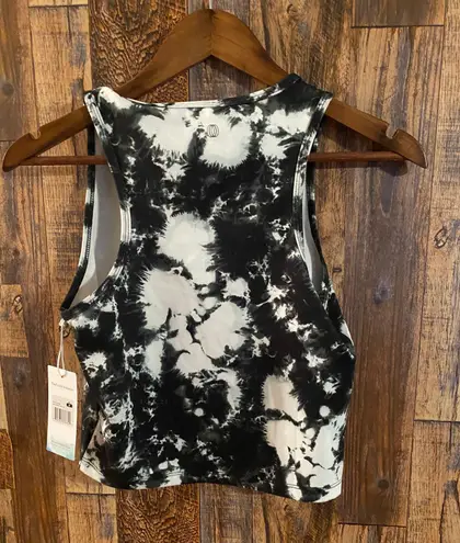 Balance Collection NWT   Black Cosmic Tie-Dye Mia Crop Tank size medium