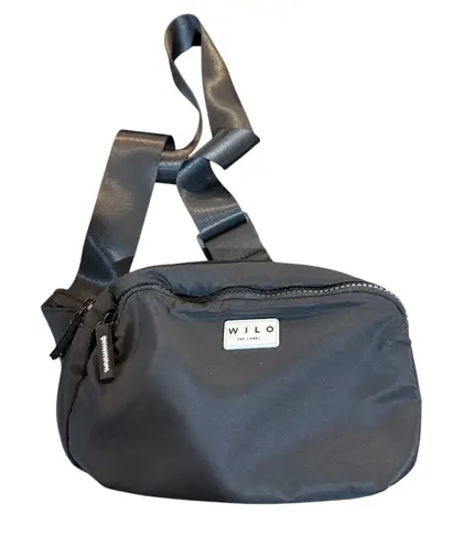 WILO The Label Black Nylon Belt Bag Fanny Pack Adjustable Strap Zip Pouch
