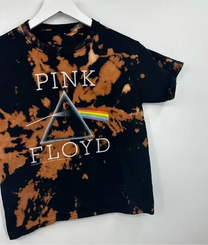 Pink Floyd  Custom Bleach Splatter Short Sleeve Graphic Band Tee Size Small - Image 3