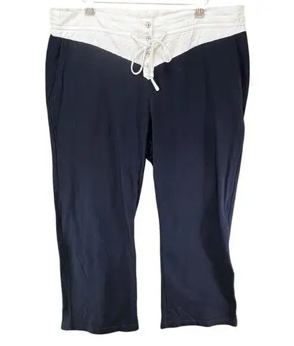 Brooks Brothers Pants Womens XL Blue Drawstring Waist Casual Relaxed Comfort