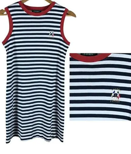 Ralph Lauren Vintage  Nautical Sailing Club Cotton Tank Dress Size Small