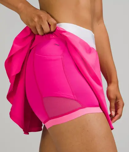 Lululemon Court Rival High-Rise Skirt Sonic Pink Womens Size 4 Reg