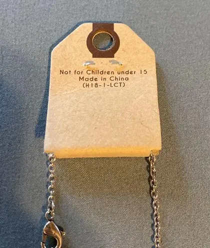 Crystal Avenue “Blessed” cow tag necklace Silver