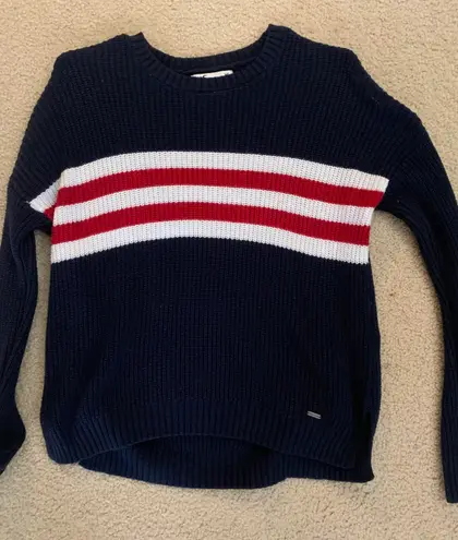 Hollister red white and blue sweater online