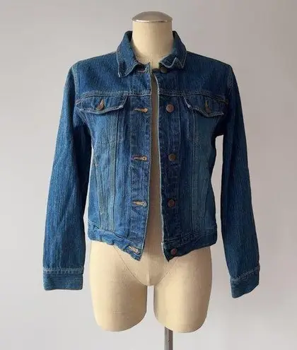 Bill Blass  Jeans Women's Blue Stretch Denim Trucker Jacket Size S