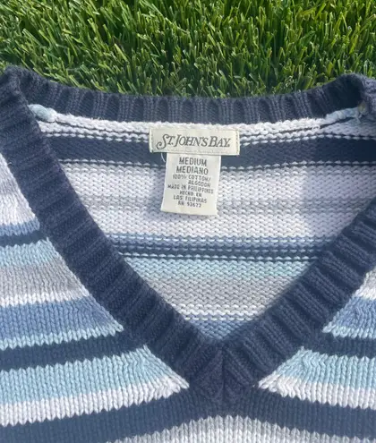 st. john's bay Vintage 90s Striped Sweater