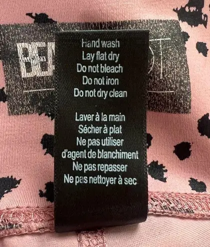 Beach Riot Sport Legging Pink Leopard Print High Waist Size Large Active Workout