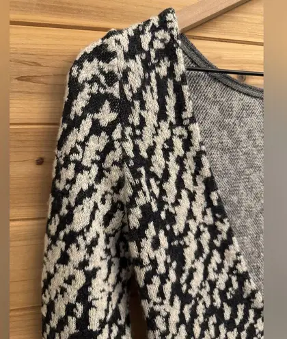 L’ogan Size 2/XSmall Low Back Baby Alpaca Knee Length Long Sleeve Dress Black