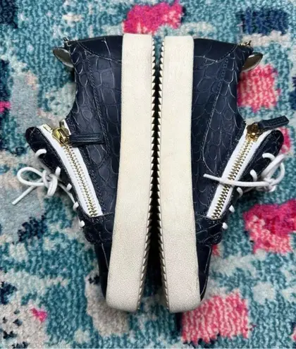 Giuseppe Zanotti Blue Croc Sneakers