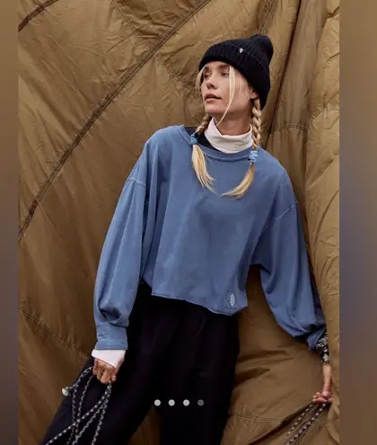 NWOT FP Movement Long Sleeve Inspire Tee Blue Size XL