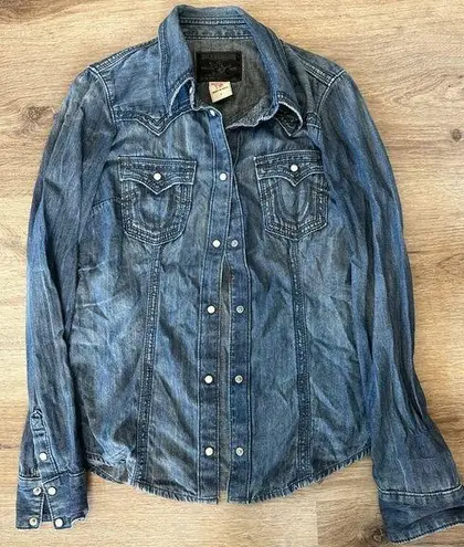 True Religion  Denim Button Down