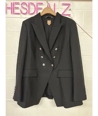 Hugo Boss New BOSS Sz 12 Jelary Black Double Breasted Blazer Jacket Business