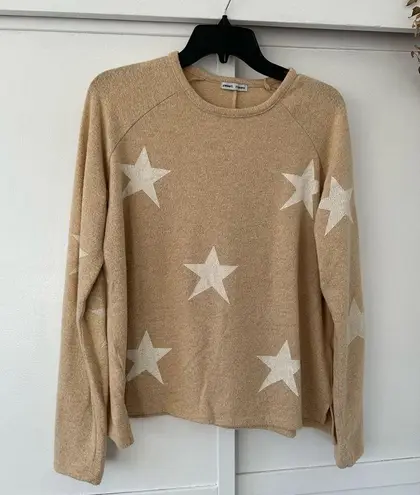 Sweet Romeo Pale Yellow Sweater with White Stars