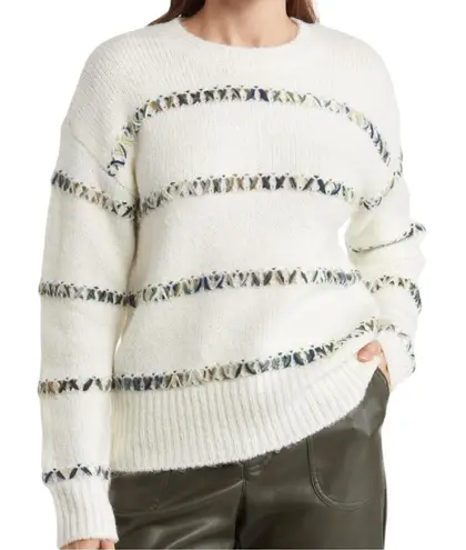 Gray Collective Confetti Stripe Knit Sweater Green Size XL