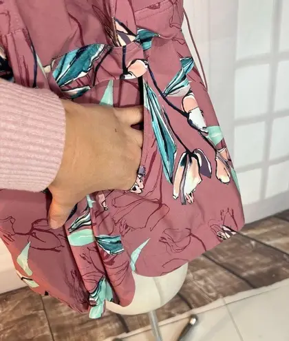 Calia by Carrie underwood pink floral windbreaker jacket size medium