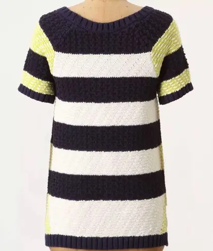 Anthropologie  Fiets Voor 2 Early Tides Color Block Striped Short Sleeve Sweater