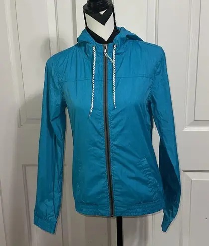 ZINE Clothing Blue Utility Rain Jacket with Hood Size M