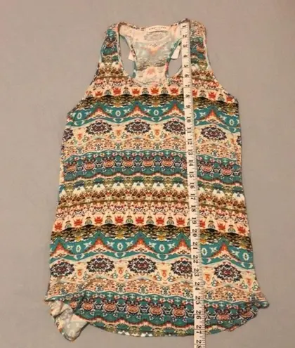 First Look Print Tank Top with Bow Women Size Small