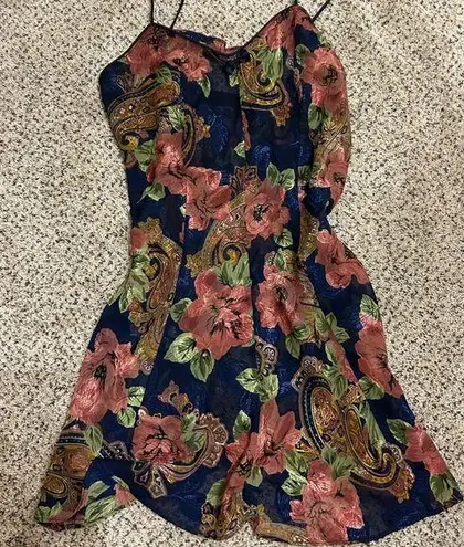 La Senza Blue Pink Spaghetti Strap Chemise