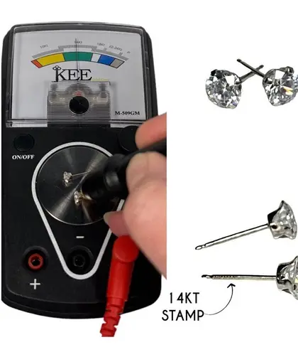 18KT SOLID WHITE GOLD RHODIUM HEART DANGLE EARRING ENHANCERS W/ FREE 14KT STUDS