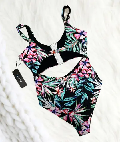Bebe NWT Floral 1PC Swimsuit