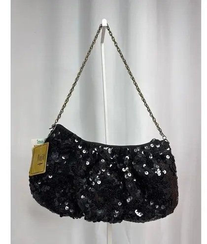 NWT Vintage Magid sequin black formal with bag chain handle