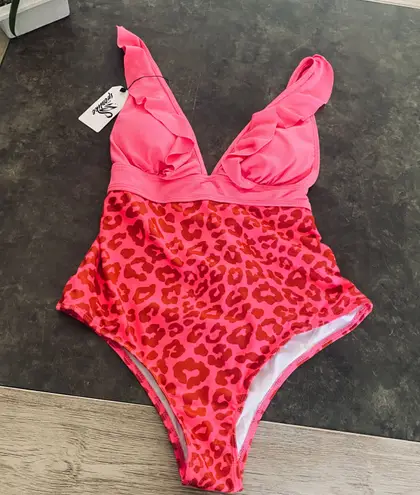 One Piece SPORLIKE Women Swimsuit V-Neck Ruffle Bathing Suit Padded Monokini