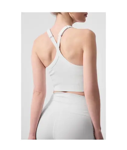 Alo Yoga Seamless Ribbed Favorite Bra Tank White XS