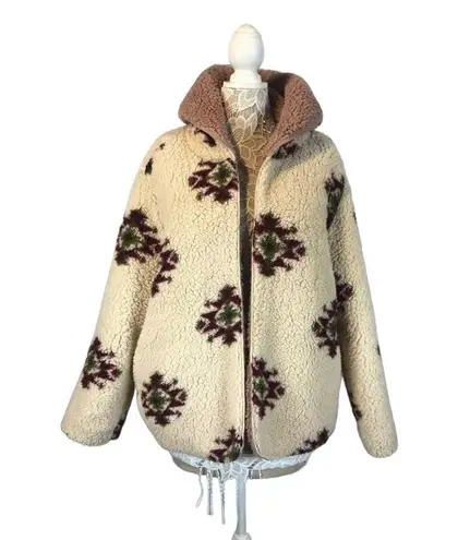 Love Tree NWT  Fuzzy TCozy eddy Reversible Cardigan Coat size medium