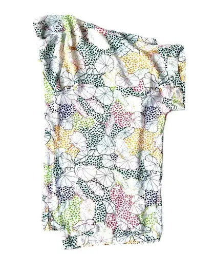 Jodifil Swimsuit Cover Up Medium NWT Dot Flowers Semi Sheer Beach Cruise Islands White Size undefined