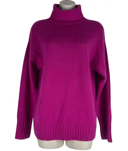 Naadam Luxe Cashmere Turtleneck Tunic Sweater Fuschia Pink Size XS