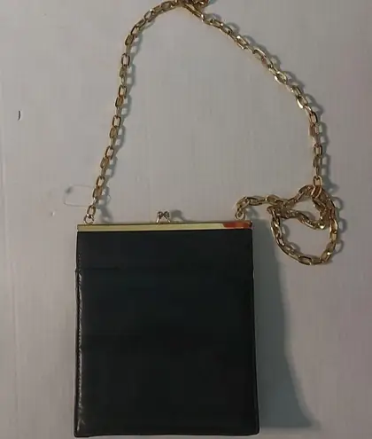 Lord & Taylor Blue Chain Crossbody Bag Classic Quiet Luxury Minimalist Preppy