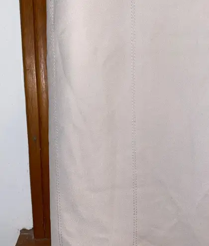 Halston Heritage NWT $275 Beige Knee Length Zipper Skirt w/ Pockets 6