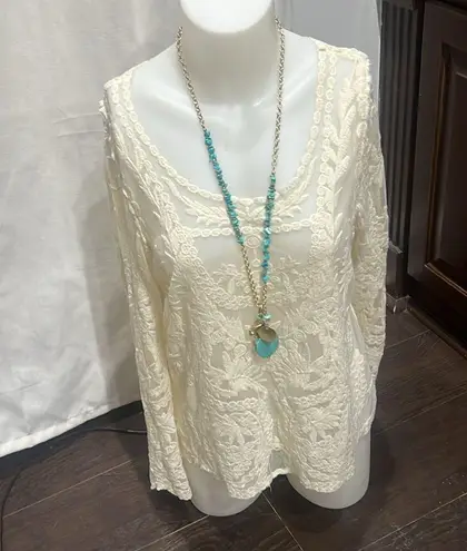 Soho Girls Cream White Lace Top