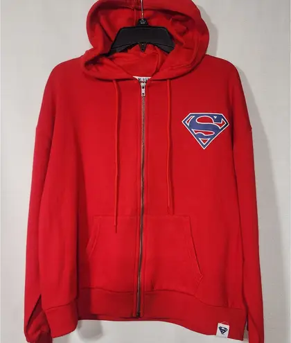Superman 1938 full zip red hoodie women's medium NWT