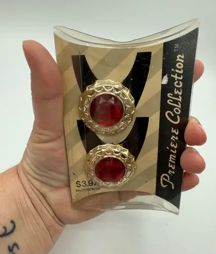 Vintage Premiere Collection Red Gold Shoe Clip NIP Size undefined