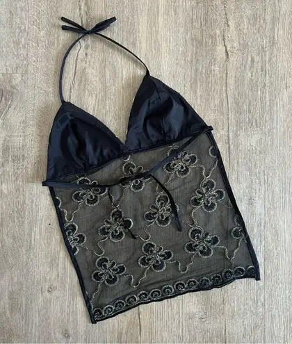 Handmade Y2K Fairycore Ibiza Gold
Embellished Halter Backless Vest Top