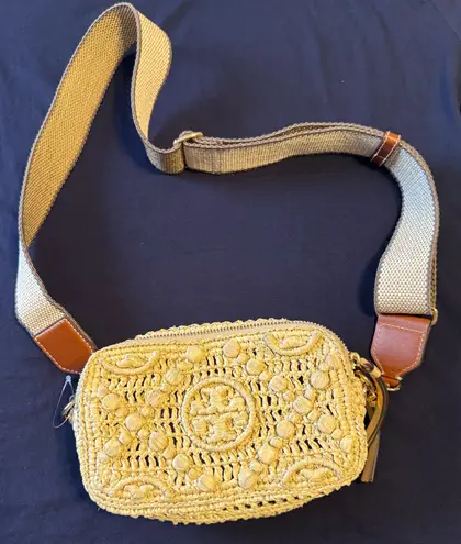 Tory Burch MINI MILLER RAFFIA CROSSBODY BAG