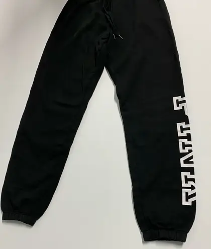 PINK - Victoria's Secret Victoria's Secret PINK black Jogger Pants with a large white logo graphic on the leg Women’s XS