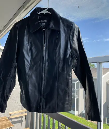 New York & Co. Black Leather Jacket