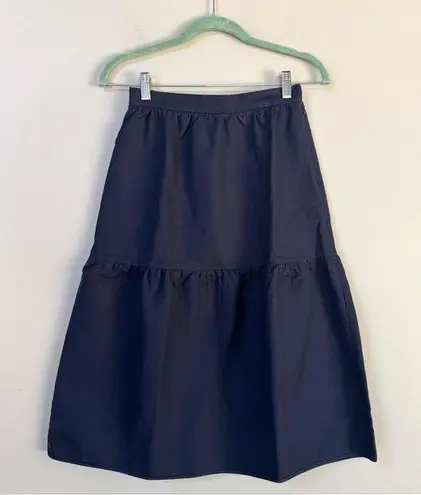 NWT Mother of Pearl “Sydney” navy cotton twill tiered skirt. US sz 4 / EU sz 8 Blue