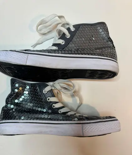 Womens Balera Sequins High Tops Size 6 Gray