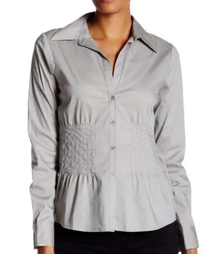 Vertigo Paris NWT $230 Vertigo Pleated Long Sleeve Dress Blouse