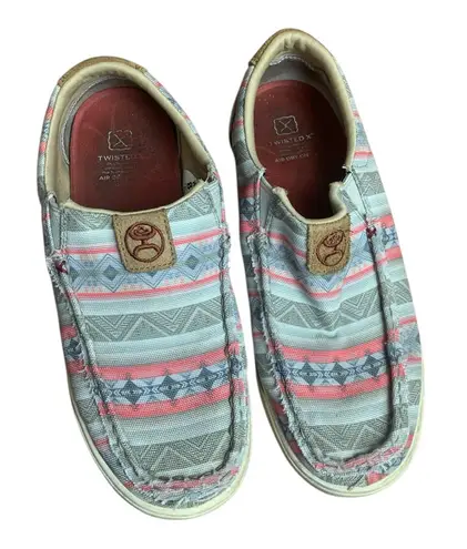 Twisted X  Hooey size 8.5 m slip on shoe loper western atec striped casual hey thumbnail 1