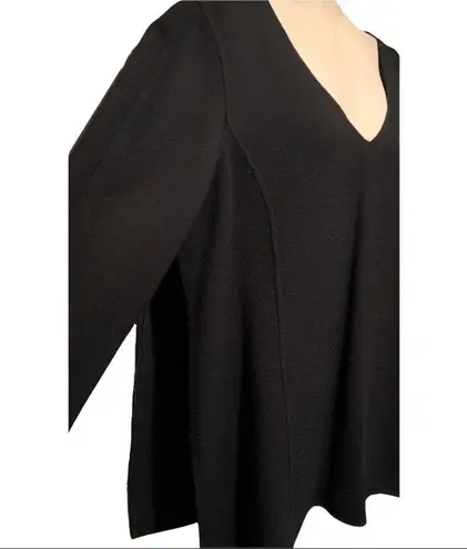 Ellen Tracy Rare Linda Allard/ Black Crepe Wool Top Size 14