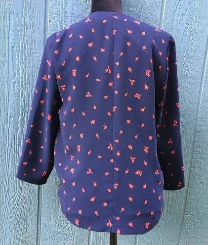 Draper James Purple Hampton Wrap 3/4 Sleeve Top 8