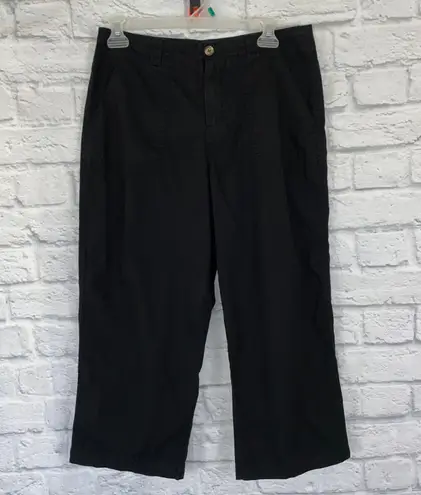 White Stag 100% cotton chino Capri pants black size 8 petite women