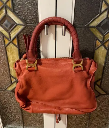 Chloé Chloe Marcie handbag in tan/brass/faded rose