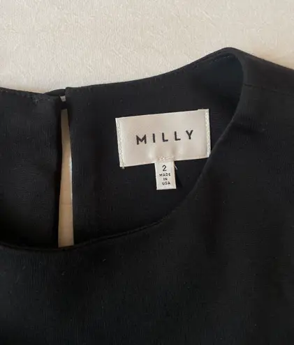 Milly Women’s Size 2 Black and Metallic Tweed A-Line Dress